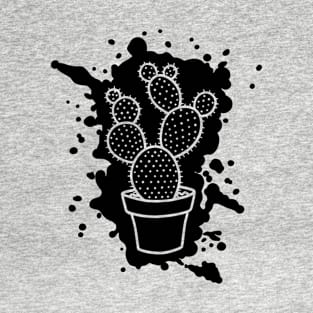 Bunny Ears Cactus - Splatter Cut Out T-Shirt